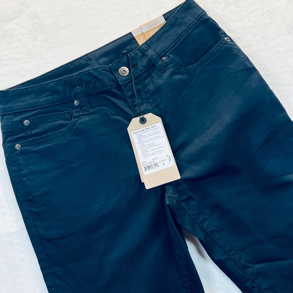 Prana Kayla High Rise Jeans Indie Blue Size 4 Short Organic Stretch Denim Hiking